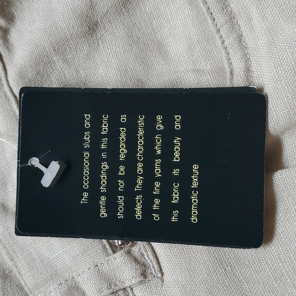 NWT Ralph Lauren Jean linen bermuda boulder ankle length pants size 14W cream - Picture 3 of 9